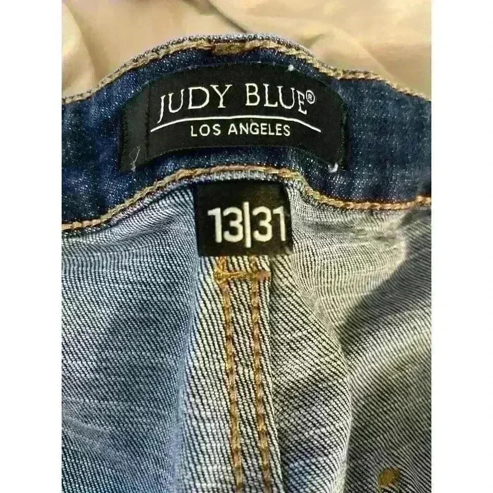 Judy Blue Jeans Button Fly Skinny Fit High-Rise Patch Pockets JB88134